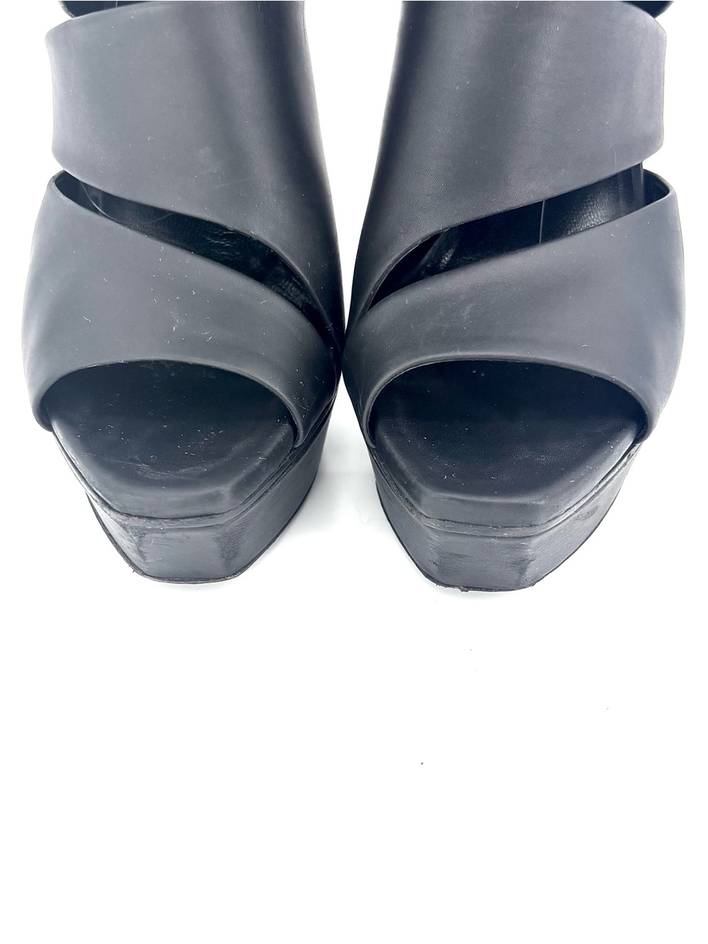 Gucci SS2010 Helena Babylon Cutout Bondage Knee High Platform Boots Sandals 37.5 - Picture 9 of 12